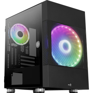 AEROCOOL Atomic - Mini Tower - PC - Acrylnitril-Butadien-Styrol (ABS) - SPCC - Schwarz - Micro ATX 