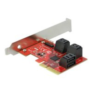 DELOCK 6 Port SATA PCI Express x4 Karte - Low Profile Formfaktor 