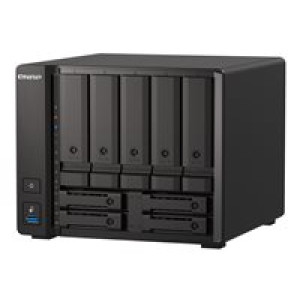  QNAP 9-bay NAS, AMD Ryzen V1500B 4C 8T 2.2GHz, 8GB DDR4 SODIMM, 5 x 2.5"/3.5" SATA 6Gbps + 2 x 2.5"  