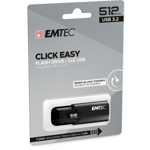  EMTEC USB-Stick 512GB B110  USB 3.2 Click Easy Black  