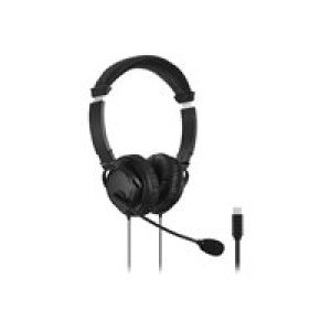 KENSINGTON Kopfhörer Hi-Fi mit Mikrofon, USB-C, schwarz 