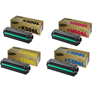 HP Samsung Original Toner Set CLT-506L Toner schwarz, cyan, magenta, gelb 
