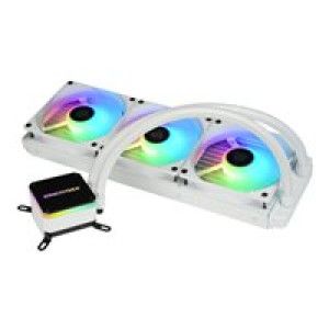  ENERMAX ELC-LMT360-ARGB-W Weiss AIO Cooler mit ARGB Dual-Convex Luefter 12cm. Aurabelt Wasserblock. Kühler 