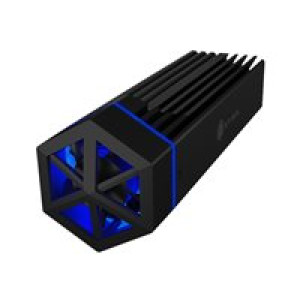 ICY BOX ext.Modding Gehaeuse NVME M.2 mit Luefter und RGB Beleuchtung IB-1823MF-C31 M.2 SS 