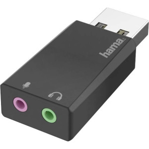 HAMA 200323 USB-Soundkarte USB-Stecker - 2x 3.5-mm-Klinke-Buchse, Stereo 