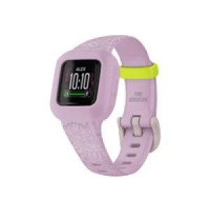 GARMIN Vivofit JR. 3 Bluemchen altrosa/neongruen graviert 