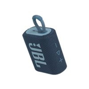 JBL Go 3 Bluetooth Lautsprecher Wasserfest, Staubfest Blau 