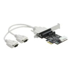 DELOCK PCI Express Karte zu 2x Seriell RS-232 mit Spannungsversorgung 5V/12V 