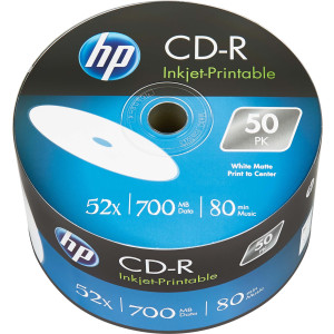HP CD-R 80Min/700MB/52x Eco-Pack (50 Disc) (CRE00070WIP) 
