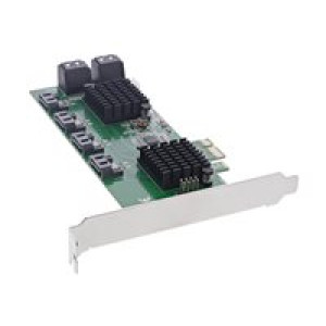 INTOS ELECTRONIC InLine® Schnittstellenkarte, 8x SATA 6Gb/s Controller, PCIe 2.0 (PCI-Express) 