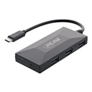 INLINE USB 3.2 Gen.1 OTG Hub, USB Typ-C zu 2 Port Typ-C und 3 Port Typ-A, ohne Net 