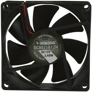  QUICK-COOL QuickCool QC8025B12H Axiallüfter 12 V/DC 67.96 m³/h (L x B x H) 80 x 80 x 25 mm Zubehör 