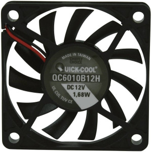  QUICK-COOL QuickCool QC6010B12H Axiallüfter 12 V/DC 25.74 m³/h (L x B x H) 60 x 60 x 10 mm Zubehör 