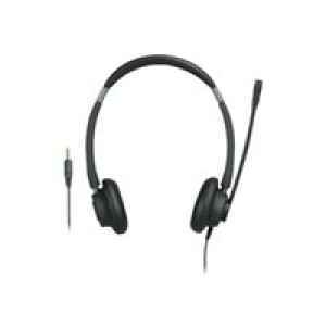 ALCATEL-LUCENT ENTERPRISE AH 22 J II Corded Binaural Premium Headset. For PC or DeskPhone with 3.5mm 