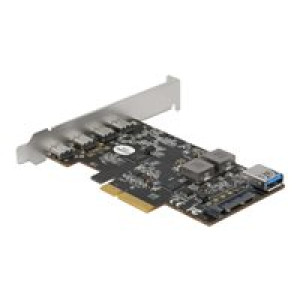 DELOCK PCIe x4>4xUSB-C+USB-A SS LP | 90059 