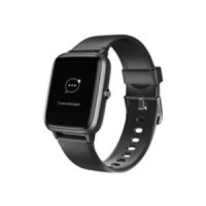 HAMA Fit Watch 5910 - Intelligente Uhr mit Band - TPU - schwarz - Anzeige 3.3 cm (1.3") - Bluetooth 