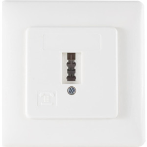 S-CONN S/CONN maximum connectivity Telefon-Anschlußdose TAE U, Universal für F + N, reinweiß-RAL9010 