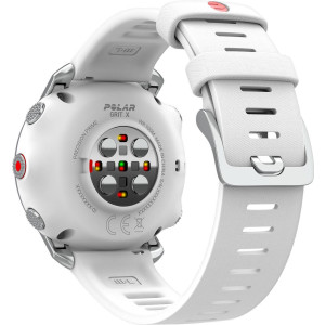 POLAR Grit X - White/silver - Sportuhr mit Band - Silikon - weiß - Bandgröße: S - Anzeige 3cm (1.2") 