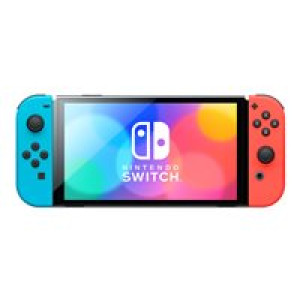 NINTENDO Switch Spielkonsole (OLED) rot/blau 