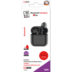 2GO Bluetooth Headset "TWS Mini" - schwarz 