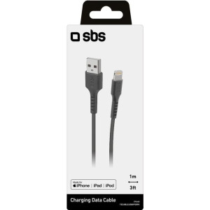 SBS TECABLEUSBIP589K USB Kabel 1 m USB 2.0 USB A Lightning Schwarz (TECABLEUSBIP589K) 