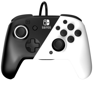 PDP Controller Faceoff Deluxe+Audio schwarz/weiß  Switch 