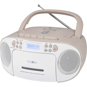 ULTRAMEDIA Reflexion CD-Radio DAB+, DAB, UKW AUX, CD, DAB+, Kassette, UKW, USB Weiß, Pink (RCR2260DA 