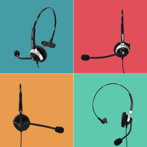 GEQUDIO Headset 1-Ohr mit 2,5mm Klinke 