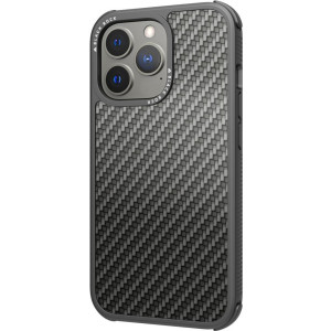 BLACK ROCK Cover Robust Real Carbon für Apple iPhone 13 Pro, Schwarz (00217033) 