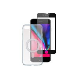 4SMARTS 360° Starter Set X-Pro Full Cover Glas Apple iPhone SE3 / SE2 / 8 / 7 inkl. Montagerahmen un 