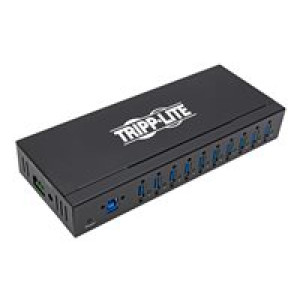 EATON TRIPPLITE 10-Port Industrial-Grade USB 3.0 SuperSpeed Hub 20kV ESD Immunity Metal Housing Moun 