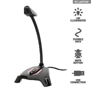 TRUST GXT215 ZABI USB LED MICROPHONE 