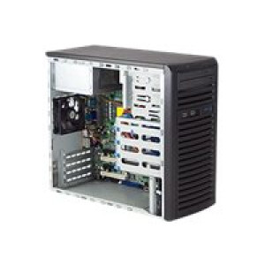 Midi-Tower Supermicro SC731i-300B mit Netzteil Schwarz 