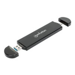 MANHATTAN M.2 NVMe SATA SSD USB-C 3.2 Festplattengehäuse 