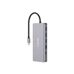 CANYON USB-13-in1 HUB USB-C > 2xHDMI/3xUSB/2xUSB-C/RJ45/VGA retail 