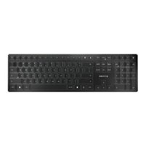  CHERRY TAS KW 9100 SLIM Wireless GB-Layout schwarz/silber Tastaturen 