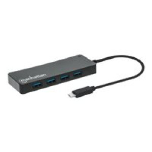 MANHATTAN 7-Port USB Hub C-Stecker A-Buchse 5Gbit/s schwar 