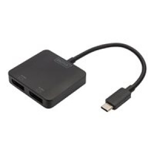 DIGITUS 2-Port-Video-Hub USB-C->2x Displayport schwarz 