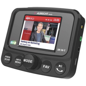 ALBRECHT DR 56C DAB+ Autoradio-Tuner mit Farbdisplay DAB/DAB+, Service Follow 
