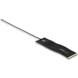 DELOCK LoRa Antenne 863 - 928 MHz® 4 MHF Stecker 1,68 dBi 15 cm 1.13 FPC schwarz Klebemontage 