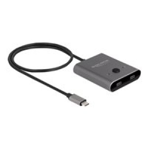 DELOCK USB 10 Gbps USB Type-C Switch 2 auf 1 bidirektional 8K 