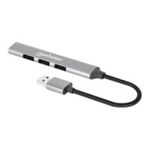 MANHATTAN 4Port USB-A Hub 3x480Mbit/s 1xGbit/s USB-A Stecker 