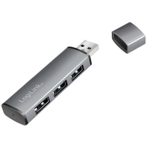 LOGILINK USB 3.2 HUB 3-port, Gen2 mit Aluminiumgehäuse 