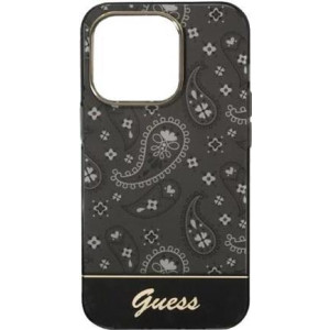 GUESS Hard Cover Bandana Paisley Black, für iPhone 14 Pro, GUHCP14LHGBNHK (GUHCP14LHGBNHK) 