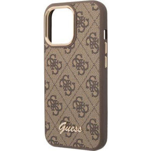 GUESS Hard Cover 4G Metal Brown, for iPhone 14 Pro, GUHCP14LHG4SHW (GUHCP14LHG4SHW) 