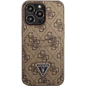 GUESS Hard Cover 4G Saffiano Double Card für Apple iPhone 13 Pro Max Brown, GUHCP13XP4TPW (GUHCP13XP 