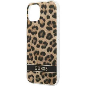 GUESS Hard Cover Leopard Brown, für iPhone 13 Mini, GUHCP13SHSLEOW (GUHCP13SHSLEOW) 