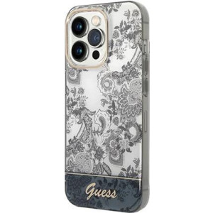 GUESS Hard Cover Porcelain Grey, für iPhone 14 Pro, GUHCP14LHGPLHG (GUHCP14LHGPLHG) 