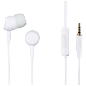 HAMA Kooky HiFi In Ear Kopfhörer kabelgebunden Stereo Hellgrau, Weiß Mikrofon-Rauschunterdrücku 