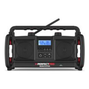 PERFECTPRO WORKSTATION Baustellenradio UKW, DAB+ Bluetooth®, AUX Akku-Ladefunktion, Freispre 